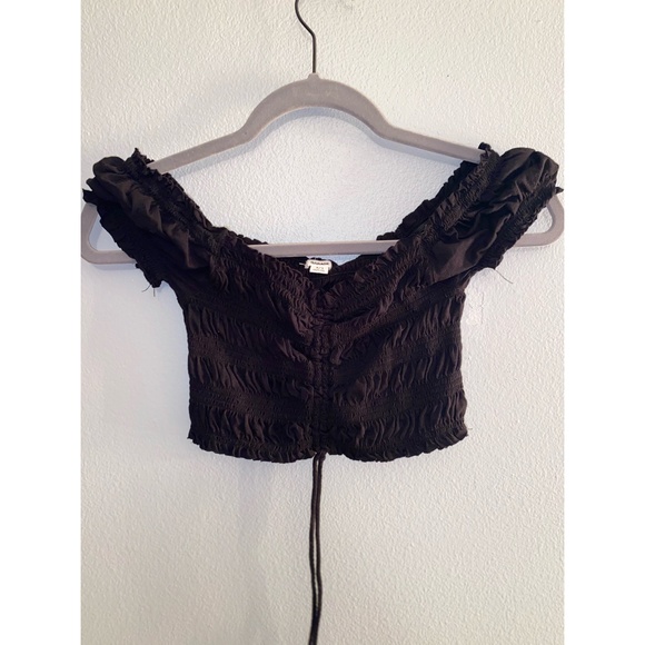 Garage Tops - Off The Shoulder Shirred Tank